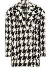 Dolce & Gabbana "dg" Pearl-buttoned Pied De Poule Jacket In Schwarz