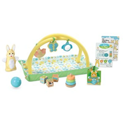 Melissa & Doug Melissa Doug Mine To Love Toy Time Play Set For Dolls With Activity Gym, Stacker, Blocks, More 16 Pc In Yellow
