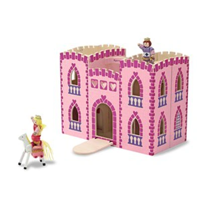 Melissa & Doug Fold & Go Princess Castle Play Set In Pink