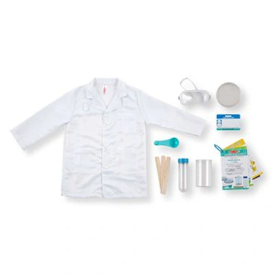 Melissa & Doug Kids' Scientist Role Play Costume In White