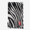 By Far Zebra-print Alpaca-blend Scarf In Bw