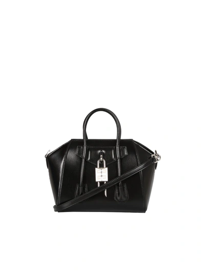 Givenchy Antigona Mini Lock Bag In Black