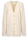 Maison Margiela Button-up Knitted Cardigan In White