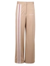 Palm Angels Stripe-detail High-waisted Trousers In Beige