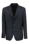 Tagliatore Bag Wool Suit Jacket In Blue