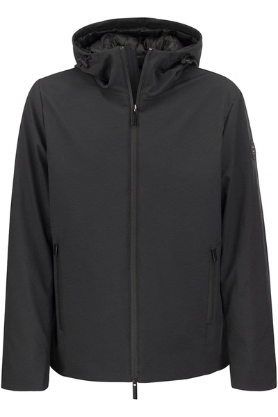 Woolrich Pacific Jacket In Soft Shell In Black