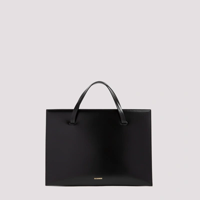 Jil Sander File Handle Small Bag In Black (black)
