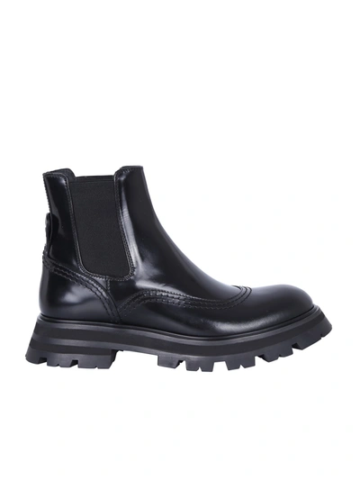 Alexander Mcqueen Chelsea Boot In Leather In Black