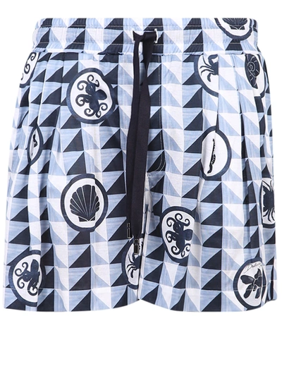 Dolce & Gabbana Nylon Swim Shorts In Blue