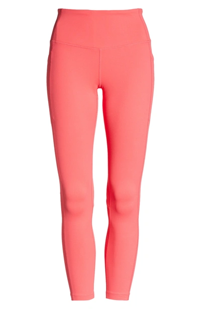Zella Live In High Waist Pocket 7/8 Leggings In Pink Paradise