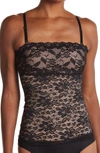 Secret Lace All-over Lace Shapewear Camisole In Black/nude