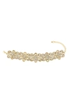 Eye Candy Los Angeles Pluto Crystal Choker In Gold