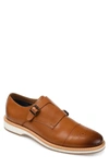 Thomas & Vine Men's Ransom Cap Toe Monk Strap Dress Shoe Men's Shoes In Cognac