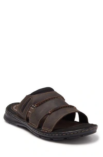 Rockport Men's Darwyn Slide Sandal Men's Shoes In Brown