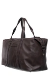 X-ray Pebbled Faux Leather Travel Duffel Bag In Dark Brown
