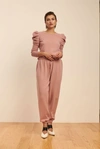 Madeleine Thompson Morgins Cashmere Track Pants In Pink