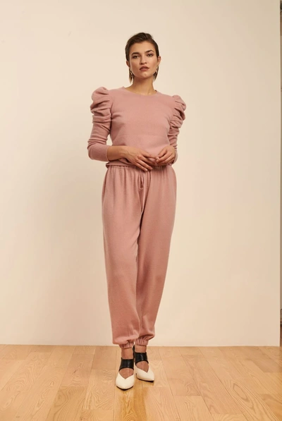 Madeleine Thompson Morgins Cashmere Track Pants In Pink