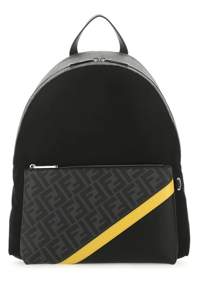 Fendi Men's Ff Logo Colorblock Backpack In F17bj