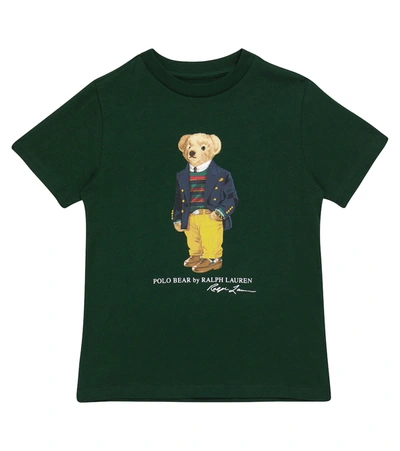 Polo Ralph Lauren Kids' Polo Bear Cotton-jersey T-shirt In Green