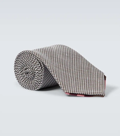 Bram Manarola Wool And Linen Tie In Multicoloured