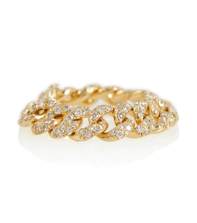 Shay Jewelry 18kt Gold Chain Ring With Diamonds