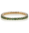 Shay Jewelry Thread 18kt Gold Ring With Green Garnets In Green