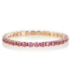 SHAY JEWELRY THREAD 18KT ROSE GOLD RING WITH PINK SAPPHIRES,P00587920
