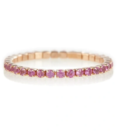 Shay Jewelry Thread 18kt Rose Gold Ring With Pink Sapphires | ModeSens