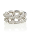 SHAY JEWELRY ESSENTIAL 18KT WHITE GOLD PAVÉ RING WITH DIAMONDS,P00592454