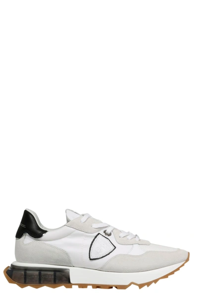 Philippe Model La Rue Mondial Sneakers In Leather And Suede In White