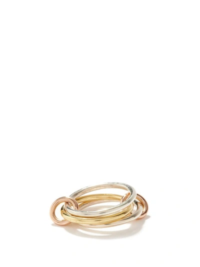 Spinelli Kilcollin Solarium 18kt Yellow Gold And Sterling Silver Linked Rings