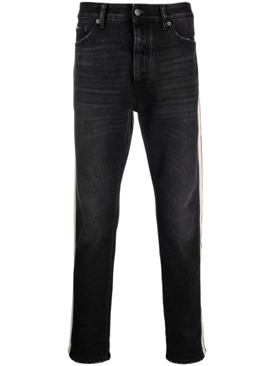 Palm Angels Black Side Striped Slim-fit Jeans