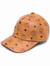 Mcm Visetos-print Adjustable Cap In Brown