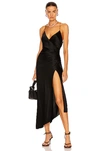 Ser.o.ya Emma Sleeveless Silk Stretch Dress In Black
