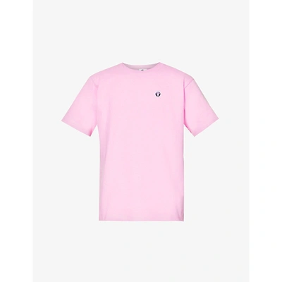 Aape Mens Light Pink Logo-print Cotton-jersey T-shirt M