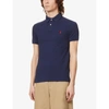 Polo Ralph Lauren Mens Spring Navy Logo-embroidered Slim-fit Cotton Polo Shirt M