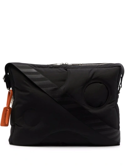 Off-white Meteor Quilted Messenger Bag In Black