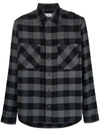 Off-white Arrows Print Flannel Shirt In Grau
