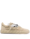 OFF-WHITE VULCANIZED LOW-TOP SUEDE SNEAKERS