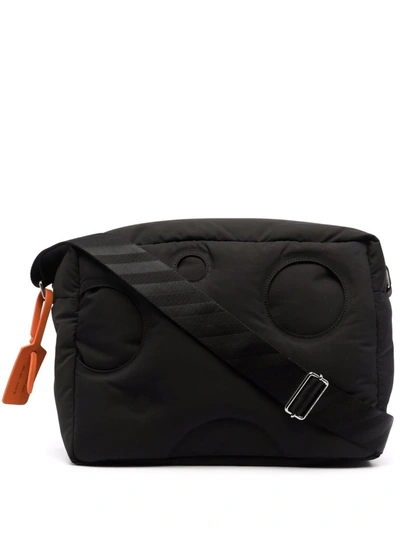 Off-white Meteor Quilted Messenger Bag In Black