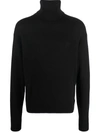 Off-white Helvet Black Roll-neck Fine-knit Jumper