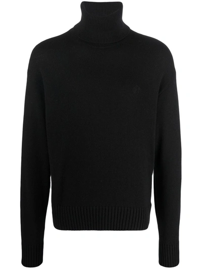 Off-white Helvet Black Roll-neck Fine-knit Jumper