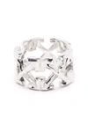 Off-white Silver Melted Arrows Ring In Metallisch