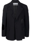 Off-white Black Meteor Cut-out Padded Blazer In Schwarz