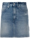 Off-white Off White High Waist Denim Skirt In Blau