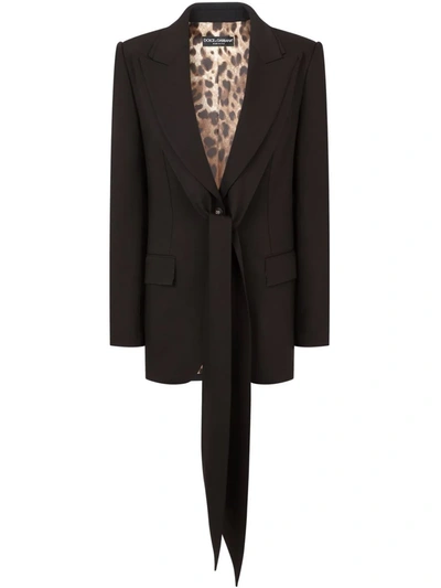 Dolce & Gabbana Double-lapel Single-breasted Blazer In Black