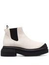 Stuart Weitzman Round Head Design And Ankle Boots In Weiss