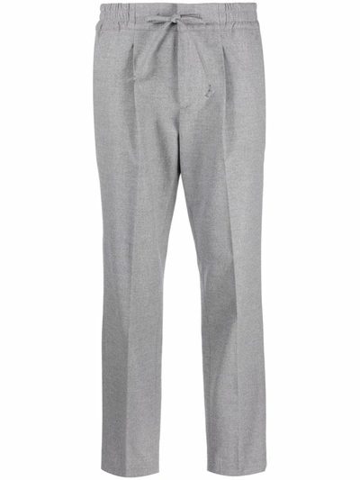 Liska Tie-fastening Cropped Trousers In Grau