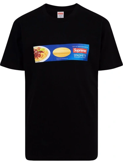 Supreme Spaghetti Short-sleeve T-shirt In Schwarz