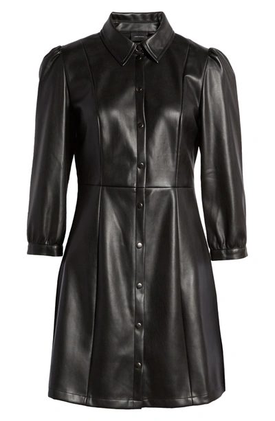 Vero Moda Molly Butter Faux Leather Dress In Black